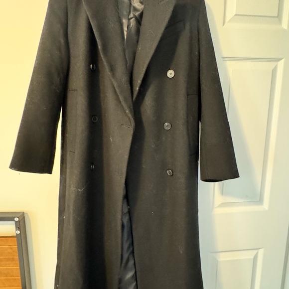 Topshop Jackets & Blazers - Topshop Black Double-Breasted Men's Pea Coat